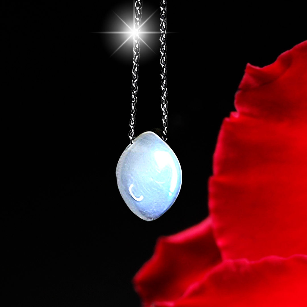 Moonstone Crystal Neckless 925 Sterling Silver Pendant Amulet 
