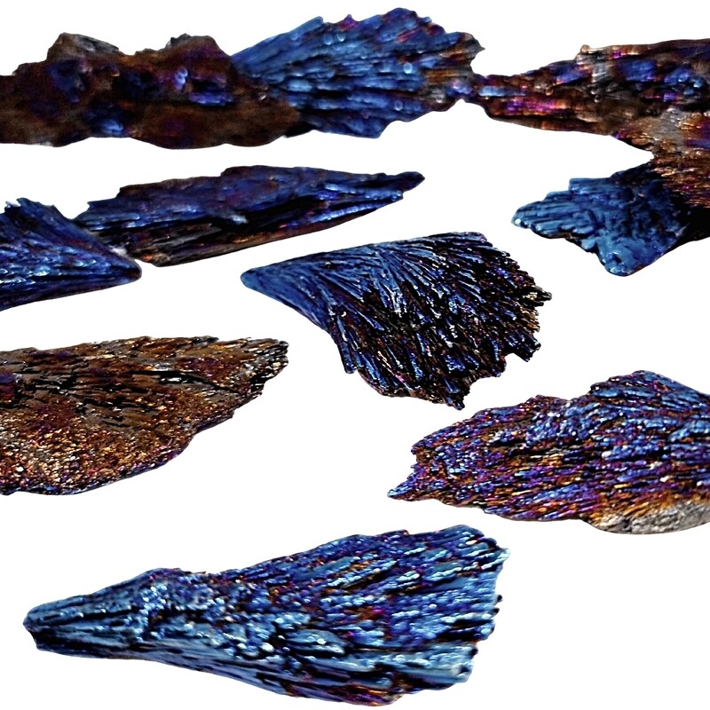 Kyanite Peackock Aura Crystal Rough 