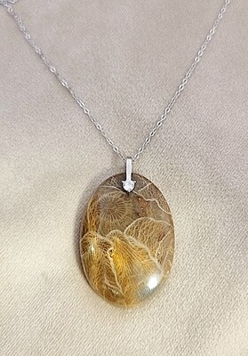 Morocco Fossil Amulet Pendant Necklace, Morocco