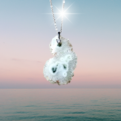 Stalactite Crystal Sterling Silver Necklace - Inner Peace &amp; Mind 