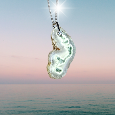 Stalactite Crystal Sterling Silver Necklace - Inner Peace &amp; Mind 