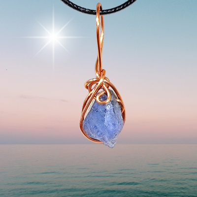 Tanzanite Crystal Pendant Necklace Calm - Focus- Success 