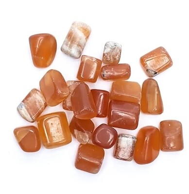 Honey calcite crystal tumbled - Calm Focus Speed Up Recovery 