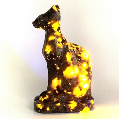 Crystal Yooperlite (Fluorescent rock) Egyptian Cat Gem 