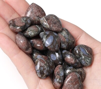 Que Sera (Llanite) Polished Puff Heart Crystal +-20mm