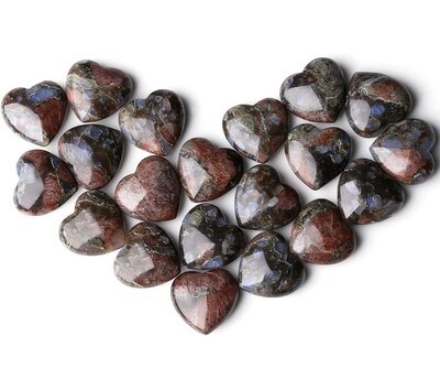 Que Sera (Llanite) Polished Puff Heart Crystal +-20mm