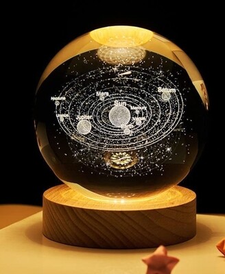 GALAXY GLOBE CRYSTAL BALL LED LIGHT LAMP IN LUXURY GIFT BOX MULTICOLOR