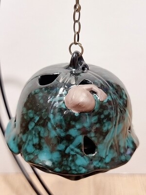 Incense Burner Holder Hanging Backflow Cone Lotus Frog Burner with Moon Iron Stand 