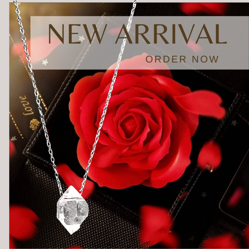 Herkimer  Diamond Amulet Pendant 925 Sterling Silver