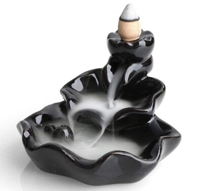 Backflow Incense Burner Lotus pond Waterfall