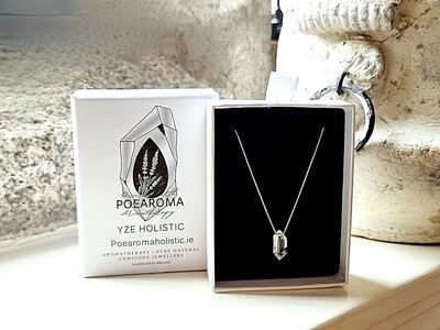 Herkimer  Diamond Amulet Pendant 925 Sterling Silver 