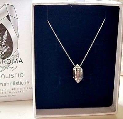 Herkimer  Diamond Amulet Pendant 925 Sterling Silver 