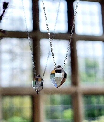 Herkimer  Diamond Amulet Pendant 925 Sterling Silver 