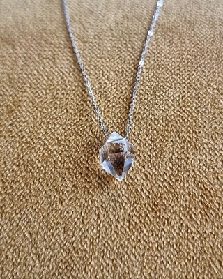 Herkimer  Diamond Amulet Pendant 925 Sterling Silver 