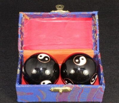 Chinese Health Balls Exercise Stress Relief Yin-Yang 2pcs × 5.5cm