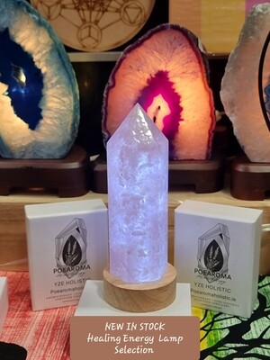 Rose Quartz Crystals Energy Point USB Lamp