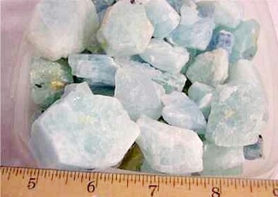 Blue topaz rough Crystal Good Fortune - Inner Strength 