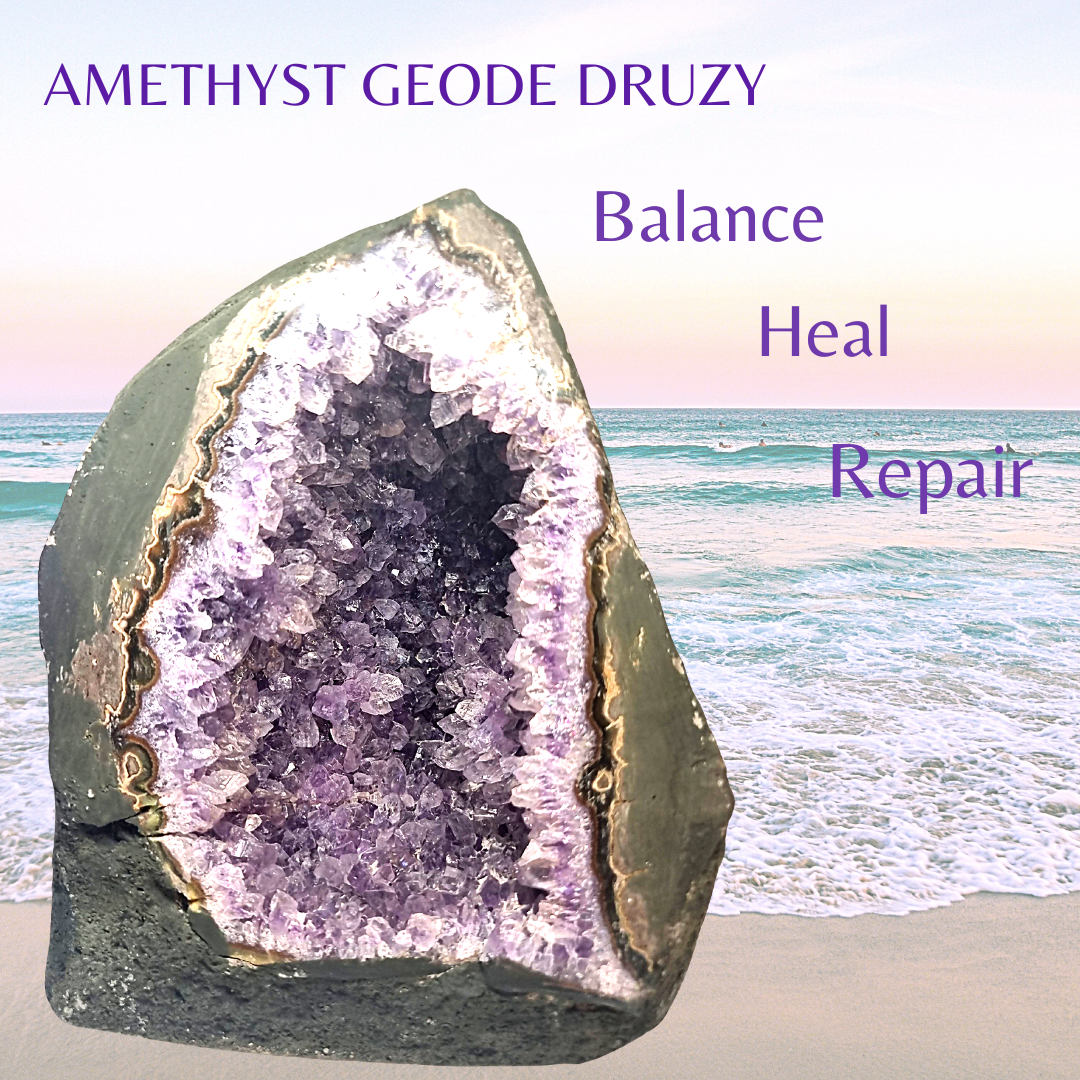 Amethyst Druzy Geode - Amethyst Crystal Cathedral Geode - Raw Amethyst Stone AAA Grade 