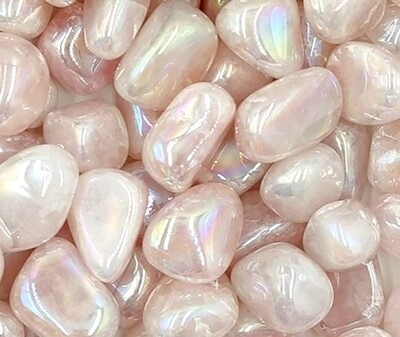 Rose Quartz Crystal Angel Aura Tumbled Stone 