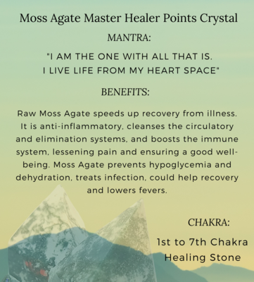 Moss Agate Point Obelisk 
