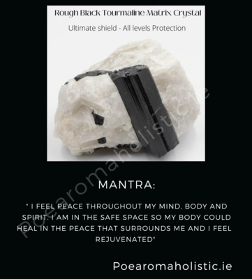 Bracelet Tourmaline Matrix Quartz natural stone elastic  AAA quality 