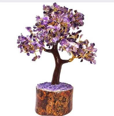 Tree of Life Large Gem Stone Amethyst Crystal Tree Crystal Tumbled Stone Feng Shui Tree of Life Gems Money Tree Office Decorations Decoration +- 30- 35cm