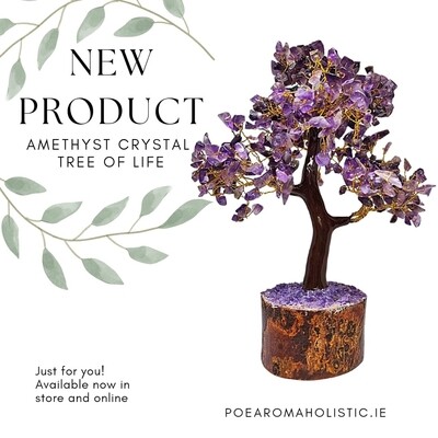 Tree of Life Large Gem Stone Amethyst Crystal Tree Crystal Tumbled Stone Feng Shui Tree of Life Gems Money Tree Office Decorations Decoration +- 30- 35cm