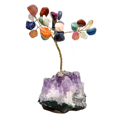 Tree of Life Chakra Amethyst Crystal Stand