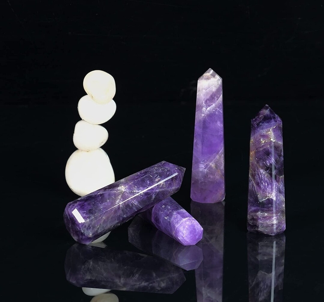 Amethyst Tower Crystal Obelisk 70 - 90mm approx 