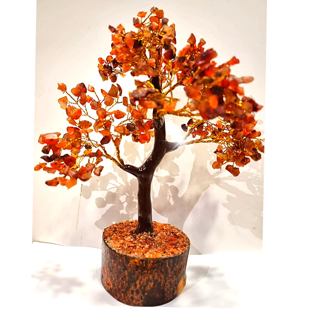 Tree of Life Large Carnelian Crystal of Joy - Wealth -  Abundance - Success 