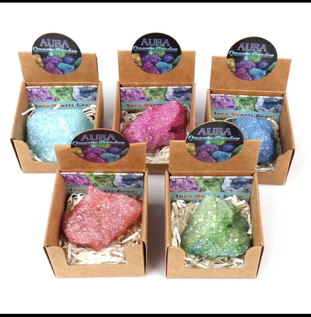 AURA CRYSTAL QUARTZ DRUZES 