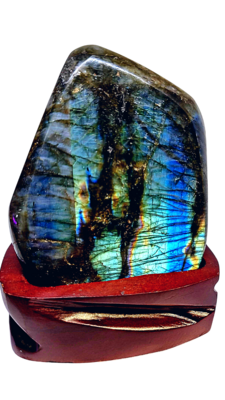 Labradorite Crystal Quartz Free Stand