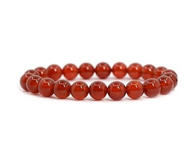 Carnelian Crystal Bead Bracelet