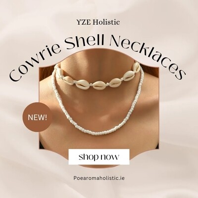 Cowrie Shell Necklace Double Layer Cord 