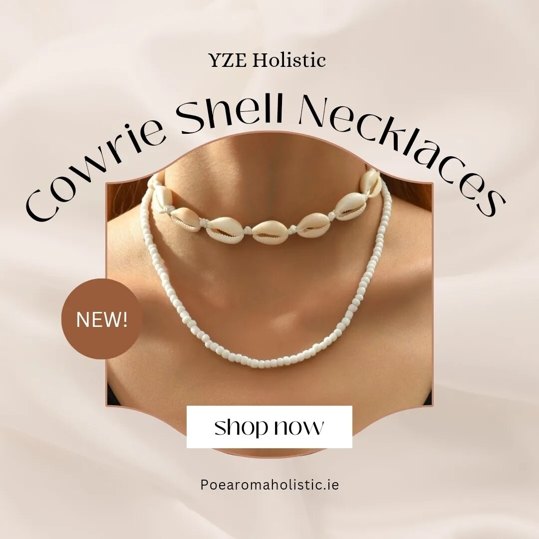 Cowrie Shell Necklace Double Layer Cord 