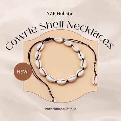 Cowrie Shell Necklace &#39;Black&#39;