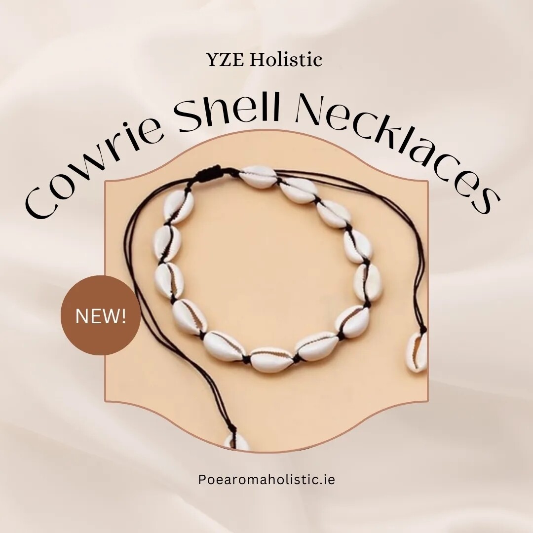 Cowrie Shell Necklace &#39;Black&#39;