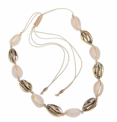 Cowrie Shell Necklace (Gold colour)