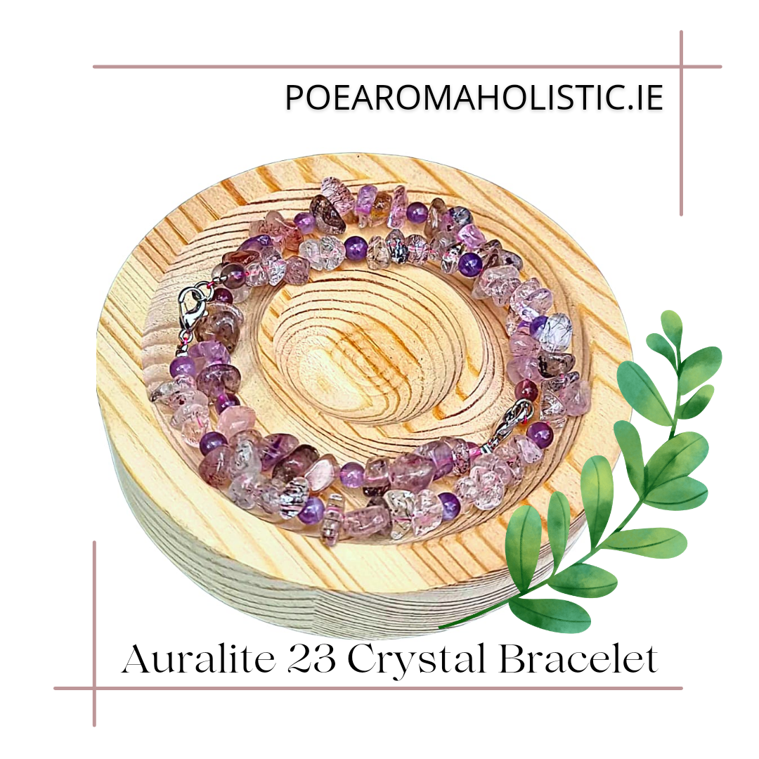 Auralite 23 Chip Crystal Bracelet "Rebirth" 