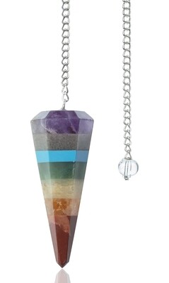 Crystal Pendulum Chakra  Dowser - Pendulum for Reiki Chakra Healing Crystal Stone