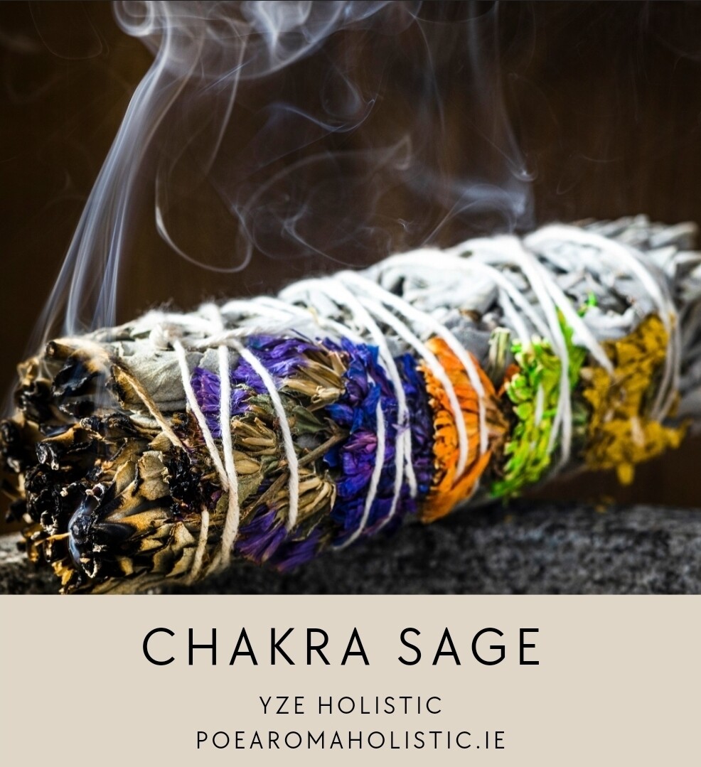Sage Smudge Chakra Rainbow Sinuata Flower White Californian  Sage 