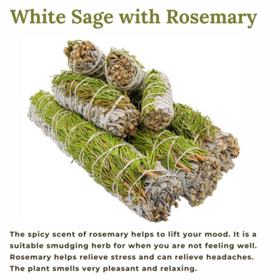 Rosemary and White Sage Smudge Incense Stick