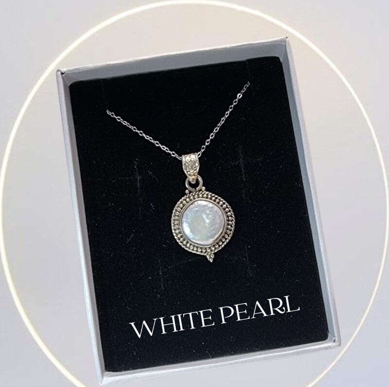 Pearl Pendant Necklace 925 Sterling Silver Purity/Sincerity