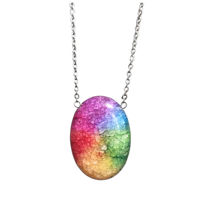 Solar Quartz Crystal Pendant Chakra Amulet 925 Sterling Silver Necklace
