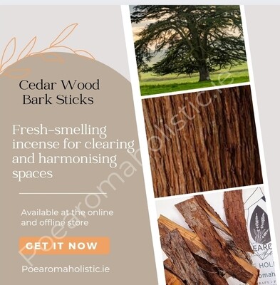 Cedar Sacred Wood White Cedar Bark Stick Organic Aromatherapy Smudging 