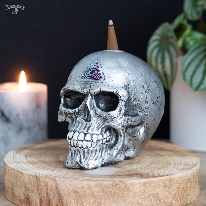 Skull The Void Backflow Incense Burner Alchemy Gothic Witchcraft 