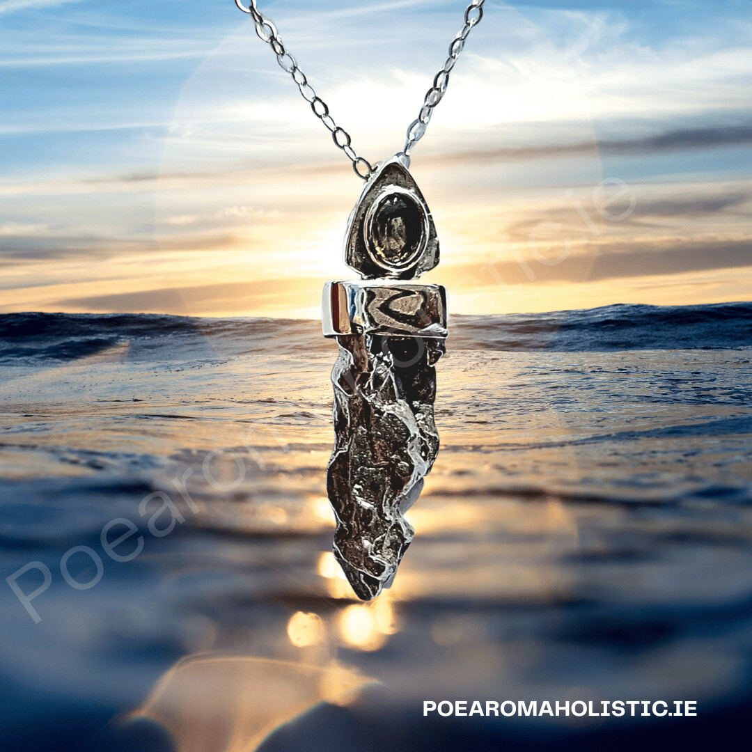 Meteorite Campo Del Cielo Genuine Moldavite Crystal Amulet Necklace Pendant Talisman