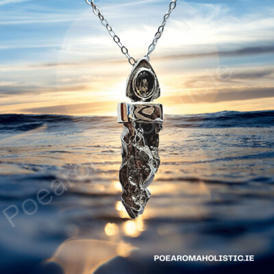 Meteorite Campo Del Cielo Genuine Moldavite Crystal Amulet Necklace Pendant Talisman