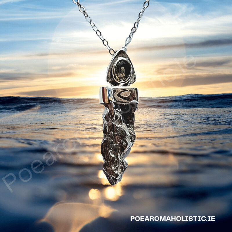 Meteorite Campo Del Cielo Genuine Moldavite Crystal Amulet Necklace Pendant Talisman