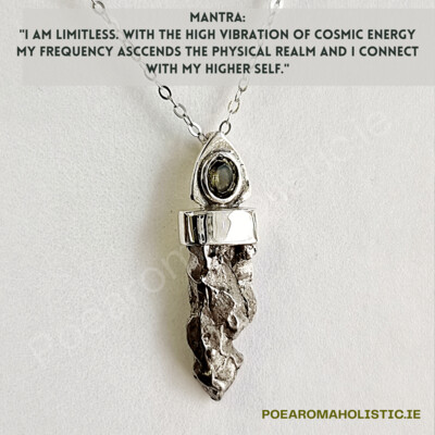 Meteorite Campo Del Cielo Genuine Moldavite Crystal Amulet Necklace Pendant Talisman